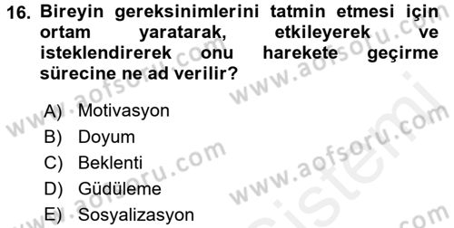 Halkla İlişkiler Ve İletişim Dersi 2017 - 2018 Yılı (Final) Dönem Sonu Sınav Soruları 16. Soru