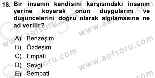 Halkla İlişkiler Ve İletişim Dersi 2017 - 2018 Yılı (Final) Dönem Sonu Sınav Soruları 18. Soru