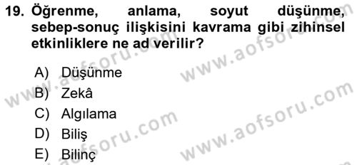 Halkla İlişkiler Ve İletişim Dersi 2017 - 2018 Yılı (Final) Dönem Sonu Sınav Soruları 19. Soru