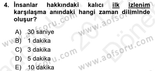 Halkla İlişkiler Ve İletişim Dersi 2017 - 2018 Yılı (Final) Dönem Sonu Sınav Soruları 4. Soru