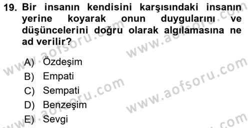 Halkla İlişkiler Ve İletişim Dersi 2018 - 2019 Yılı 3 Ders Sınav Soruları 19. Soru