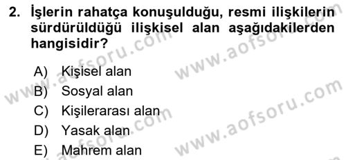 Halkla İlişkiler Ve İletişim Dersi 2018 - 2019 Yılı 3 Ders Sınav Soruları 2. Soru