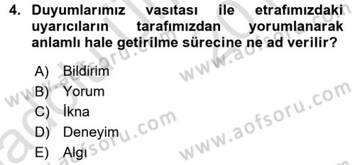 Halkla İlişkiler Ve İletişim Dersi 2018 - 2019 Yılı 3 Ders Sınav Soruları 4. Soru