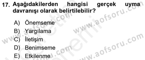 Halkla İlişkiler Ve İletişim Dersi Ara Sınavı Deneme Sınav Soruları 17. Soru