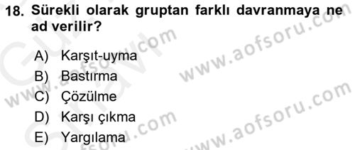 Halkla İlişkiler Ve İletişim Dersi Ara Sınavı Deneme Sınav Soruları 18. Soru