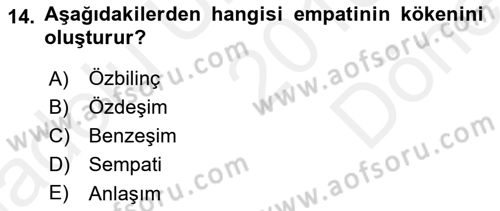 Halkla İlişkiler Ve İletişim Dersi 2018 - 2019 Yılı (Final) Dönem Sonu Sınav Soruları 14. Soru