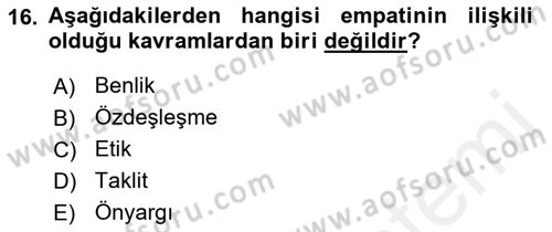 Halkla İlişkiler Ve İletişim Dersi 2018 - 2019 Yılı (Final) Dönem Sonu Sınav Soruları 16. Soru
