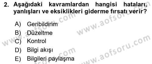 Halkla İlişkiler Ve İletişim Dersi 2018 - 2019 Yılı Yaz Okulu Sınav Soruları 2. Soru