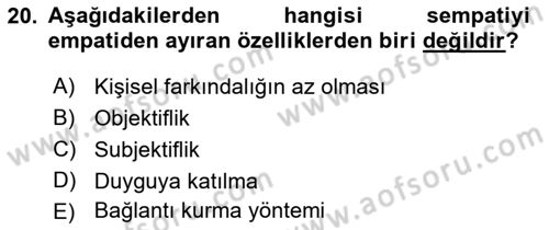 Halkla İlişkiler Ve İletişim Dersi 2018 - 2019 Yılı Yaz Okulu Sınav Soruları 20. Soru