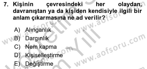Halkla İlişkiler Ve İletişim Dersi 2018 - 2019 Yılı Yaz Okulu Sınav Soruları 7. Soru