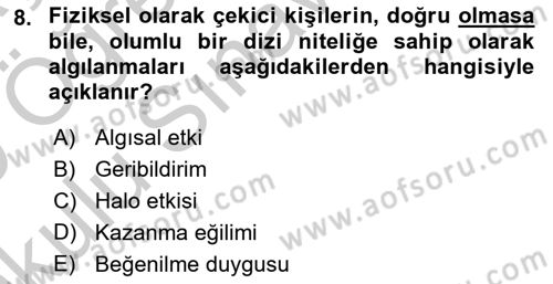 Halkla İlişkiler Ve İletişim Dersi 2018 - 2019 Yılı Yaz Okulu Sınav Soruları 8. Soru