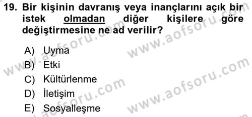 Halkla İlişkiler Ve İletişim Dersi Ara Sınavı Deneme Sınav Soruları 19. Soru