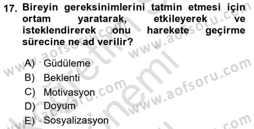 Halkla İlişkiler Ve İletişim Dersi 2019 - 2020 Yılı (Final) Dönem Sonu Sınavı 17. Soru