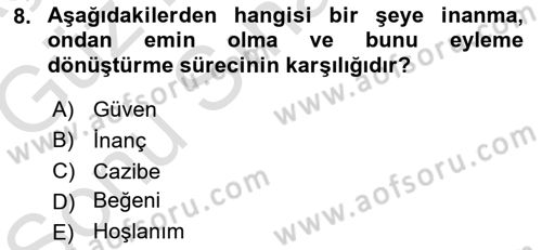 Halkla İlişkiler Ve İletişim Dersi 2019 - 2020 Yılı (Final) Dönem Sonu Sınavı 8. Soru