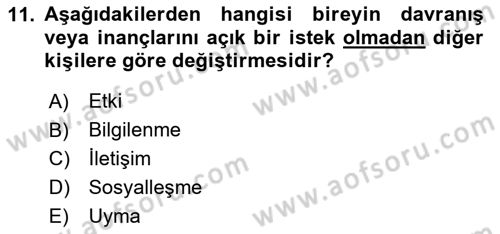 Halkla İlişkiler Ve İletişim Dersi 2020 - 2021 Yılı Yaz Okulu Sınav Soruları 11. Soru