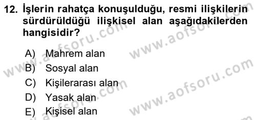 Halkla İlişkiler Ve İletişim Dersi 2020 - 2021 Yılı Yaz Okulu Sınav Soruları 12. Soru