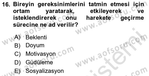 Halkla İlişkiler Ve İletişim Dersi 2020 - 2021 Yılı Yaz Okulu Sınav Soruları 16. Soru