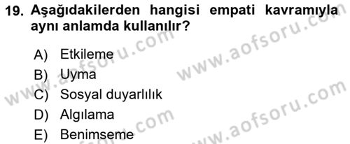 Halkla İlişkiler Ve İletişim Dersi 2020 - 2021 Yılı Yaz Okulu Sınav Soruları 19. Soru