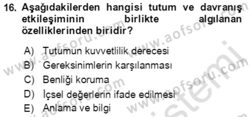 Halkla İlişkiler Ve İletişim Dersi Ara Sınavı Deneme Sınav Soruları 16. Soru