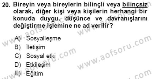 Halkla İlişkiler Ve İletişim Dersi Ara Sınavı Deneme Sınav Soruları 20. Soru