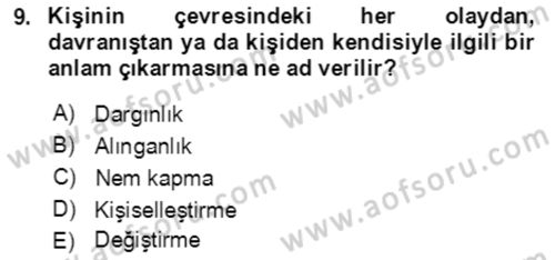 Halkla İlişkiler Ve İletişim Dersi Ara Sınavı Deneme Sınav Soruları 9. Soru