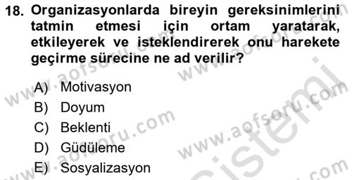 Halkla İlişkiler Ve İletişim Dersi 2021 - 2022 Yılı (Final) Dönem Sonu Sınav Soruları 18. Soru
