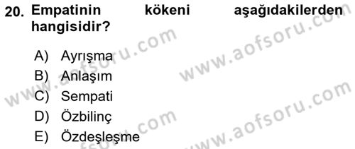 Halkla İlişkiler Ve İletişim Dersi 2021 - 2022 Yılı (Final) Dönem Sonu Sınav Soruları 20. Soru