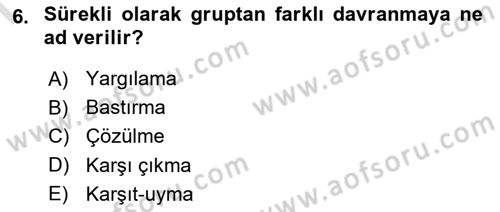 Halkla İlişkiler Ve İletişim Dersi 2021 - 2022 Yılı (Final) Dönem Sonu Sınav Soruları 6. Soru