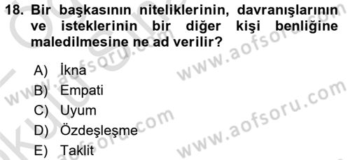 Halkla İlişkiler Ve İletişim Dersi 2021 - 2022 Yılı Yaz Okulu Sınav Soruları 18. Soru