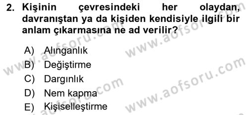 Halkla İlişkiler Ve İletişim Dersi 2021 - 2022 Yılı Yaz Okulu Sınav Soruları 2. Soru