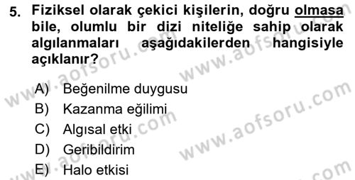 Halkla İlişkiler Ve İletişim Dersi 2021 - 2022 Yılı Yaz Okulu Sınav Soruları 5. Soru