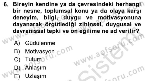 Halkla İlişkiler Ve İletişim Dersi 2021 - 2022 Yılı Yaz Okulu Sınav Soruları 6. Soru