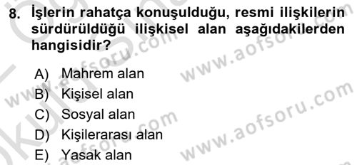 Halkla İlişkiler Ve İletişim Dersi 2021 - 2022 Yılı Yaz Okulu Sınav Soruları 8. Soru