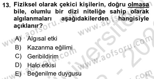 Halkla İlişkiler Ve İletişim Dersi 2022 - 2023 Yılı (Vize) Ara Sınav Soruları 13. Soru