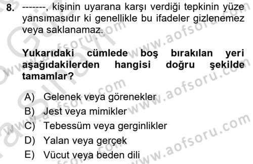 Halkla İlişkiler Ve İletişim Dersi Ara Sınavı Deneme Sınav Soruları 8. Soru
