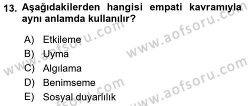 Halkla İlişkiler Ve İletişim Dersi 2022 - 2023 Yılı (Final) Dönem Sonu Sınav Soruları 13. Soru