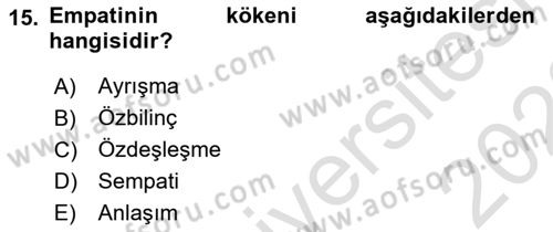 Halkla İlişkiler Ve İletişim Dersi 2022 - 2023 Yılı (Final) Dönem Sonu Sınavı 15. Soru