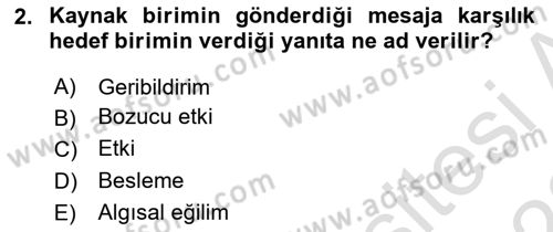 Halkla İlişkiler Ve İletişim Dersi 2022 - 2023 Yılı (Final) Dönem Sonu Sınav Soruları 2. Soru
