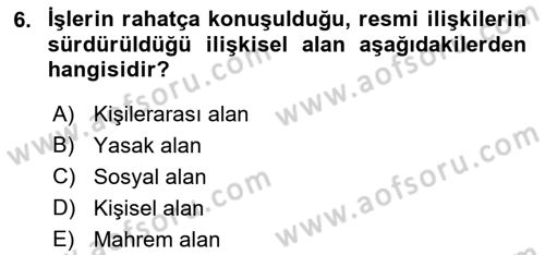 Halkla İlişkiler Ve İletişim Dersi 2022 - 2023 Yılı (Final) Dönem Sonu Sınav Soruları 6. Soru