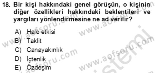 Halkla İlişkiler Ve İletişim Dersi 2022 - 2023 Yılı Yaz Okulu Sınav Soruları 18. Soru