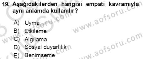 Halkla İlişkiler Ve İletişim Dersi 2022 - 2023 Yılı Yaz Okulu Sınav Soruları 19. Soru