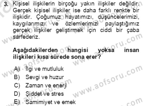 Halkla İlişkiler Ve İletişim Dersi 2022 - 2023 Yılı Yaz Okulu Sınav Soruları 3. Soru