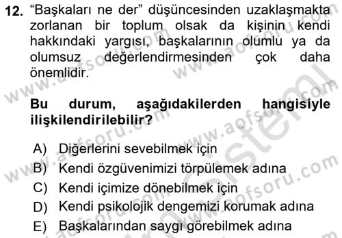 Halkla İlişkiler Ve İletişim Dersi 2023 - 2024 Yılı (Vize) Ara Sınavı 12. Soru