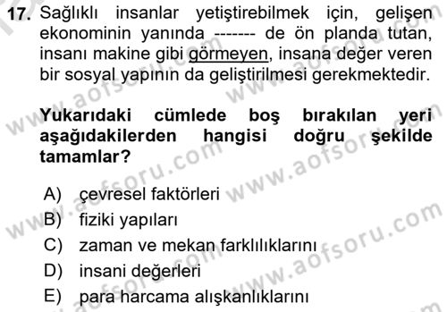 Halkla İlişkiler Ve İletişim Dersi 2023 - 2024 Yılı (Vize) Ara Sınavı 17. Soru