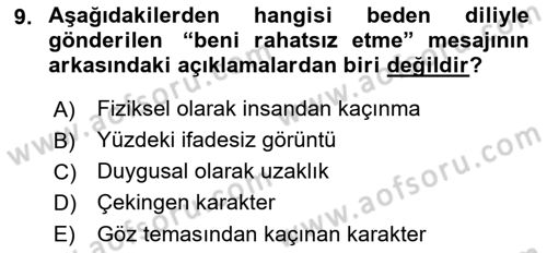 Halkla İlişkiler Ve İletişim Dersi 2023 - 2024 Yılı (Vize) Ara Sınav Soruları 9. Soru