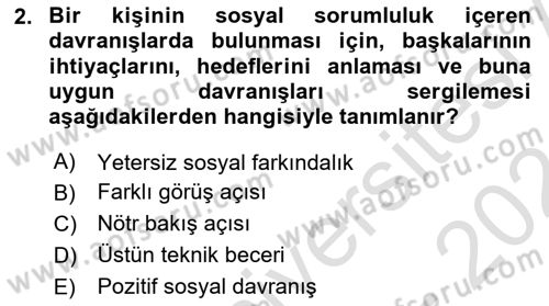 Halkla İlişkiler Ve İletişim Dersi 2023 - 2024 Yılı (Final) Dönem Sonu Sınav Soruları 2. Soru