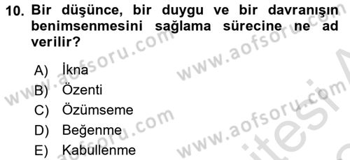 Halkla İlişkiler Ve İletişim Dersi 2023 - 2024 Yılı Yaz Okulu Sınav Soruları 10. Soru