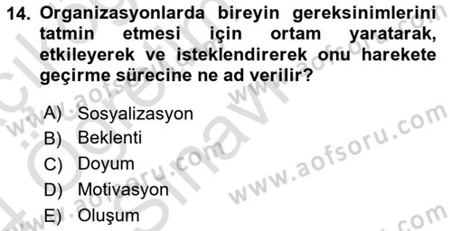 Halkla İlişkiler Ve İletişim Dersi 2023 - 2024 Yılı Yaz Okulu Sınav Soruları 14. Soru