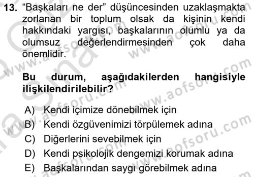 Halkla İlişkiler Ve İletişim Dersi Ara Sınavı Deneme Sınav Soruları 13. Soru