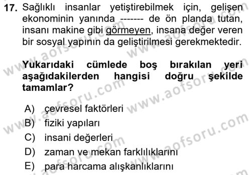 Halkla İlişkiler Ve İletişim Dersi Ara Sınavı Deneme Sınav Soruları 17. Soru